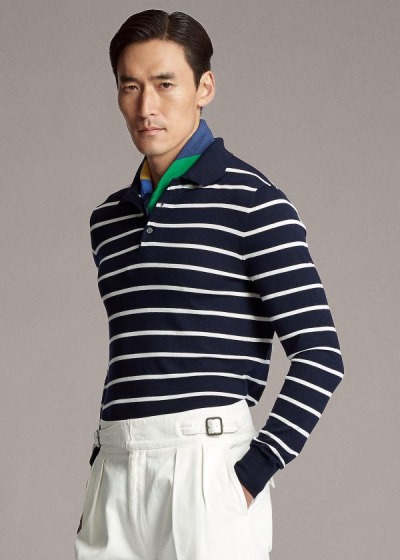 Suéter Ralph Lauren Striped Wool Polo Homem 08921-NDZB